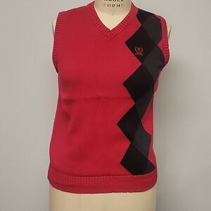 Izod Sweater Vest Size L (14/16) 100% Cotton